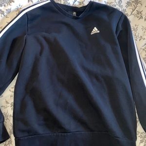 Large Black Adidas Crewneck Hoodie.